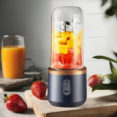 Multifunction Double Cup Juicer 400ml USB Rechargeable Portable Electric Juicer