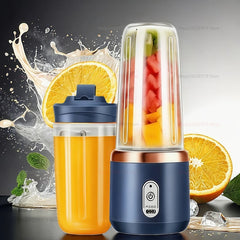 Multifunction Double Cup Juicer 400ml USB Rechargeable Portable Electric Juicer