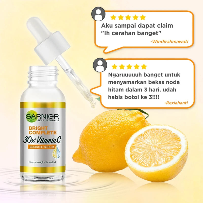 Garnier Bright Complete 30x Vitamin C Niacinamide Booster Serum Whitening Skin Tone
