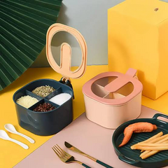 4 In 1 Partition Kitchen Seasoning Box Masala Box (random Color)