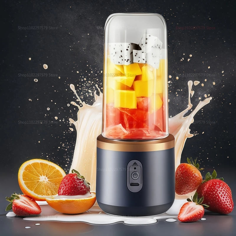 Multifunction Double Cup Juicer 400ml USB Rechargeable Portable Electric Juicer