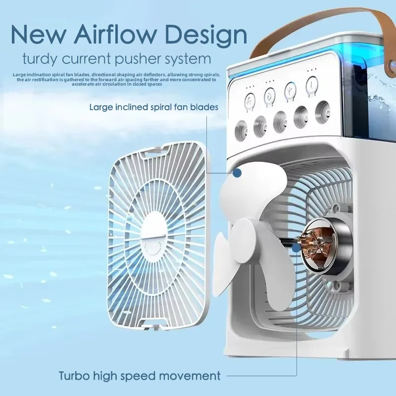 Air Conditioner Portable 3 in 1 Fan Mini Cooler Home House LED