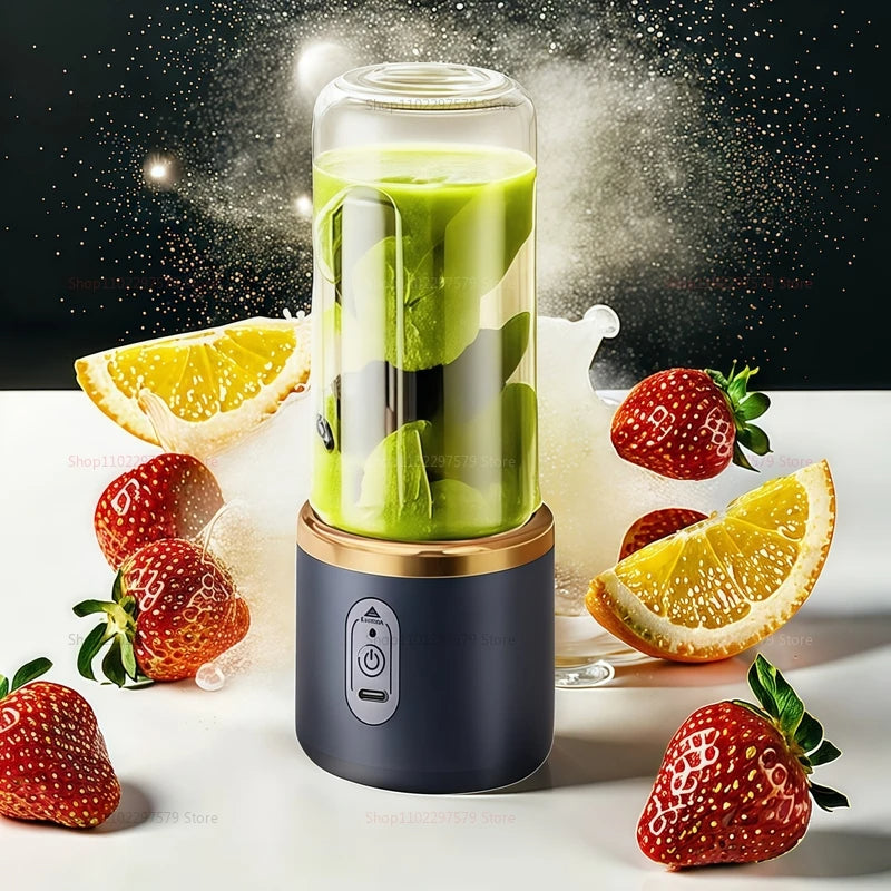 Multifunction Double Cup Juicer 400ml USB Rechargeable Portable Electric Juicer